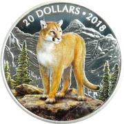 20 Dollars - Elizabeth II Courageous Cougar, Canada, 2018 reverse image