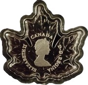 20 Dollars - Elizabeth II 30th anniversary maple leaf shaped obverse image