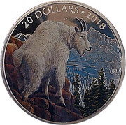 20 Dollars - Elizabeth II Mettlesome Mountain Goat, Canada, 2018 reverse image