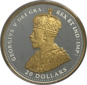 20 Dollars In the name of George V; WWI - France obverse image
