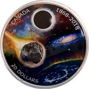 20 Dollars - Elizabeth Royal Astronomical Society, Canada, 2018 reverse image