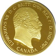 20 Dollars In the name of Edward VII; The 1908 Sovereign obverse image