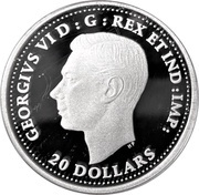 20 Dollars In the name of George VI; The Normandy Campaign obverse image