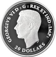 20 Dollars In the name of George VI; The Battle of the Scheldt obverse image