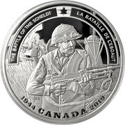 20 Dollars In the name of George VI; The Battle of the Scheldt, Canada, 2019 reverse image