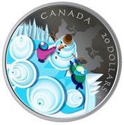 20 Dollars - Elizabeth II Mystical Snow Day, Canada, 2019 reverse image