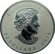 20 Dollars - Elizabeth II 40th Anniversary of the Gold Maple Leaf obverse image