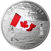 20 Dollars - Elizabeth II Canada's National Flag, Canada, 2019 reverse image