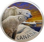 20 Dollars - Elizabeth II Polar Bear, Canada, 2019 reverse image