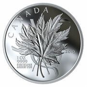 20 Dollars - Elizabeth II Beloved Maple Leaf, Canada, 2019 reverse image