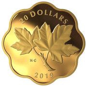 20 Dollars - Elizabeth II Iconic Maple Leaves, Canada, 2019 reverse image