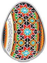 20 Dollars - Elizabeth II Traditional Ukrainian Pysanka, Canada, 2020 reverse image