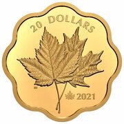 20 Dollars - Elizabeth II Maple Leaves, Canada, 2021 reverse image