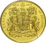20 Dollars - Elizabeth II Canada's Coat of Arms, Canada, 2021 reverse image