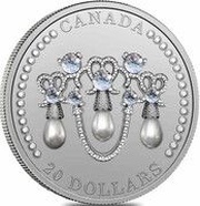 20 Dollars - Elizabeth II Lover's Knot Tiara, Canada, 2021 reverse image
