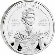 20 Dollars - Elizabeth II Platinum Jubilee, Canada, 2022 reverse image