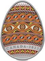 20 Dollars In the name of Elizabeth II; Pysanka, Canada, 2023 reverse image