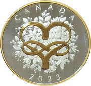 20 Dollars In the name of Elizabeth II; Celebrate Love, Canada, 2023 reverse image