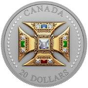 20 Dollars In the name of Elizabeth II; Saint Edward’s Crown, Canada, 2023 reverse image