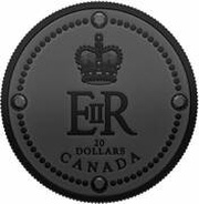 20 Dollars - Elizabeth II, Tribute obverse Queen Elizabeth II's Royal Cypher, Canada, 2023 reverse image