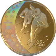 25 Dollars - Elizabeth II Speed skating, Canada, 2009 reverse image