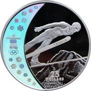 25 Dollars - Elizabeth II Ski Jumping, Canada, 2009 reverse image