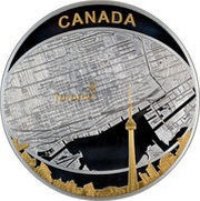 25 Dollars - Elizabeth II Toronto City Map, Canada, 2011 reverse image