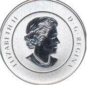 25 Dollars - Elizabeth II Canadian Flag Anniversary obverse image
