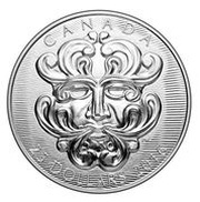 25 Dollars - Elizabeth II Grotesque Foliated Green Man, Canada, 2016 reverse image
