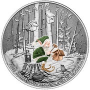 25 Dollars - Elizabeth II Woodland Elf, Canada, 2016 reverse image