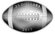 25 Dollars - Elizabeth II Football, Canada, 2017 reverse image