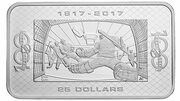 25 Dollars - Elizabeth II 100th Anniversary of the National Hockey League, Canada, 2017 reverse image