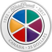 25 Dollars - Elizabeth II Trivial Pursuit, Canada, 2017 reverse image