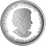 25 Dollars - Elizabeth II A View of Canada From Space - Glow-in-the-Dark obverse image