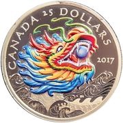 25 Dollars - Elizabeth II Dragon Boat Festival, Canada, 2017 reverse image