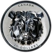 25 Dollars - Elizabeth II Grizzli, Canada, 2020 reverse image