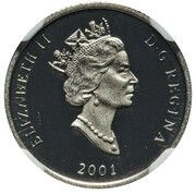 30 Dollars - Elizabeth II Harlequin Duck; platinum obverse image