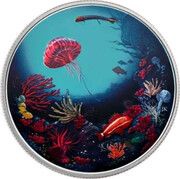30 Dollars - Elizabeth II Illuminated Coral Reef, Canada, 2016 reverse image