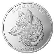 30 Dollars - Elizabeth II Great Grey Wolf, Canada, 2017 reverse image