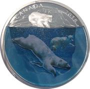 30 Dollars - Elizabeth II Polar Bears, Canada, 2018 reverse image