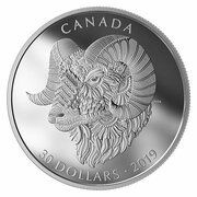 30 Dollars - Elizabeth II Bighorn Sheep, Canada, 2019 reverse image