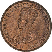 ½ Penny - George V obverse image
