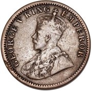 ½ Penny - George V Indian ¼ Anna Obverse Mule obverse image