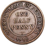 ½ Penny - George V Indian ¼ Anna Obverse Mule reverse image
