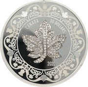30 Dollars - Elizabeth II Maple Leaf Brooch Legacy, Canada, 2020 reverse image
