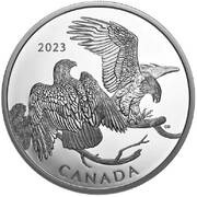30 Dollars In the name of Elizabeth II; Striking Bald Eagle, Canada, 2023 reverse image