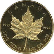 50 Dollars - Elizabeth II 2nd Portrait; GML Bullion Coinage, Canada, 1979-1989 reverse image