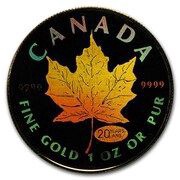 50 Dollars - Elizabeth II Hologram colored GML fractionnal set; 1 oz, Canada, 1999 reverse image