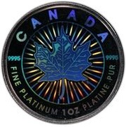 50 Dollars - Elizabeth II Hologram Maple Leaf, Canada, 2002 reverse image