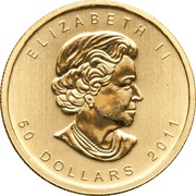 50 Dollars - Elizabeth II 4th Portrait; GML Bullion Coinage obverse image